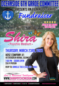 Shira Psychic Medium - Fundraiser for Oceanside School 2 6th Grade Committee Long Island NY